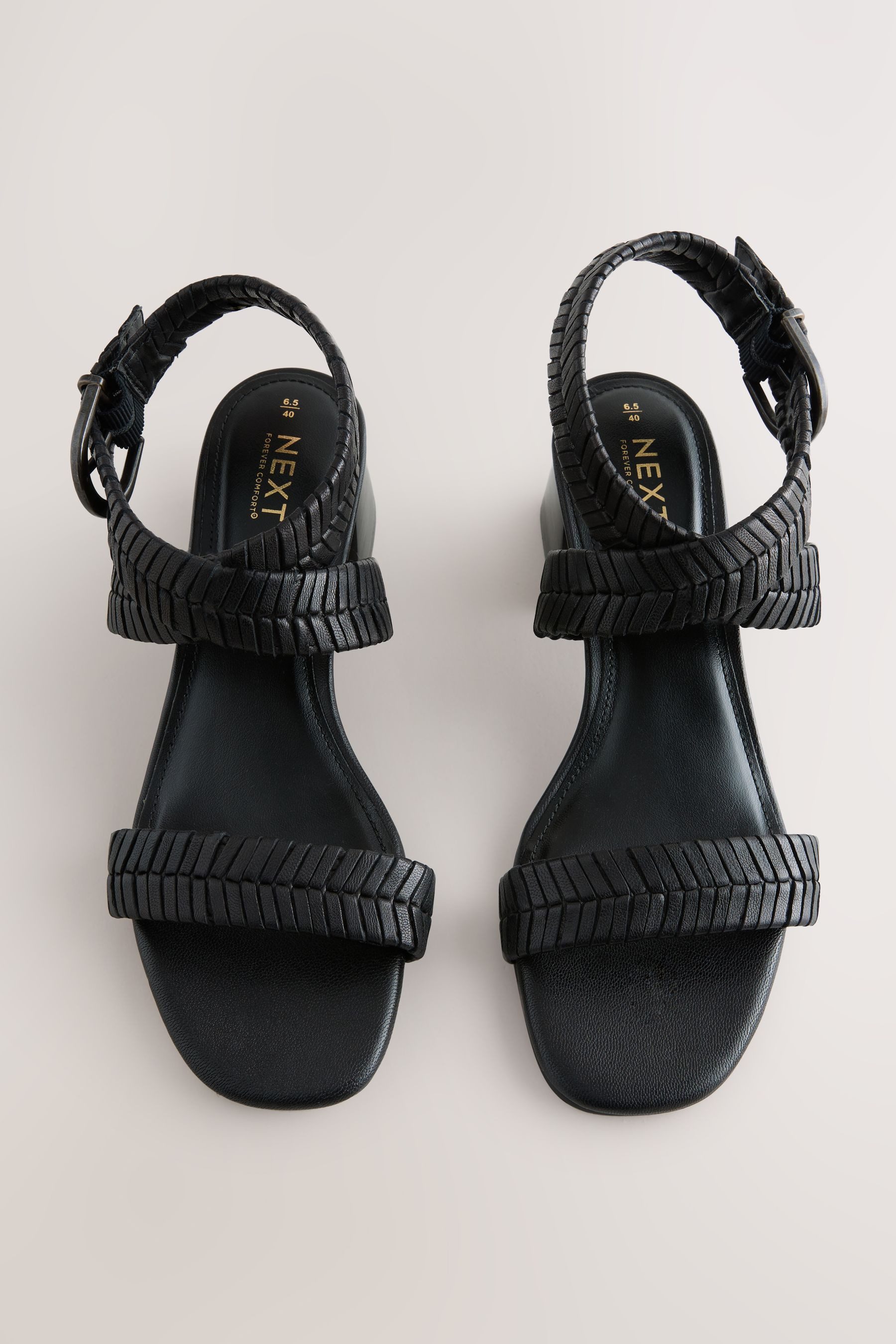 Next Forever Comfort® Sandalen aus Leder, Blockabsatz Sandale (1-tlg)