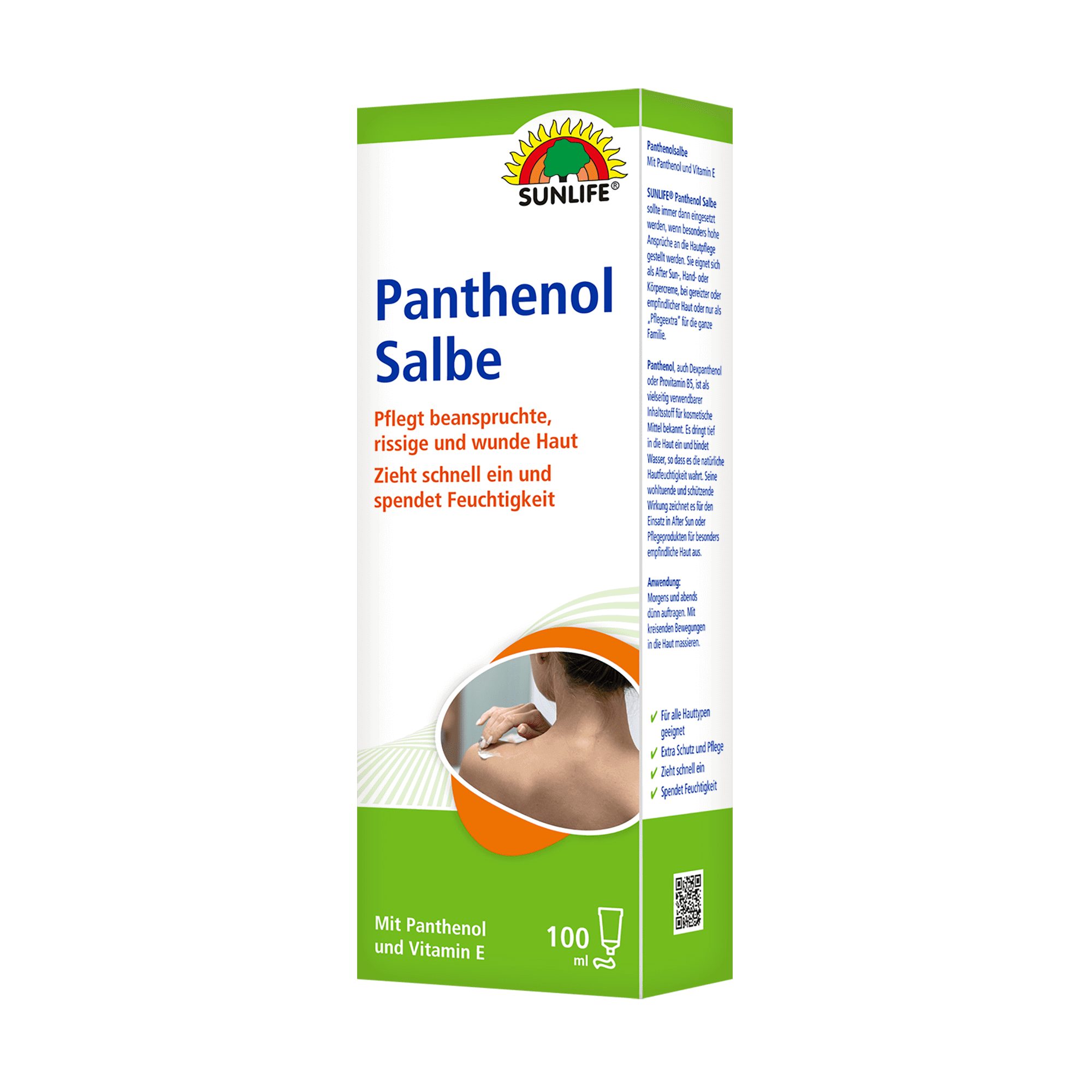 SUNLIFE Hautcreme SUNLIFE® Panthenol Salbe 100 ml Feuchtigkeit Pflegecreme Wundheilung