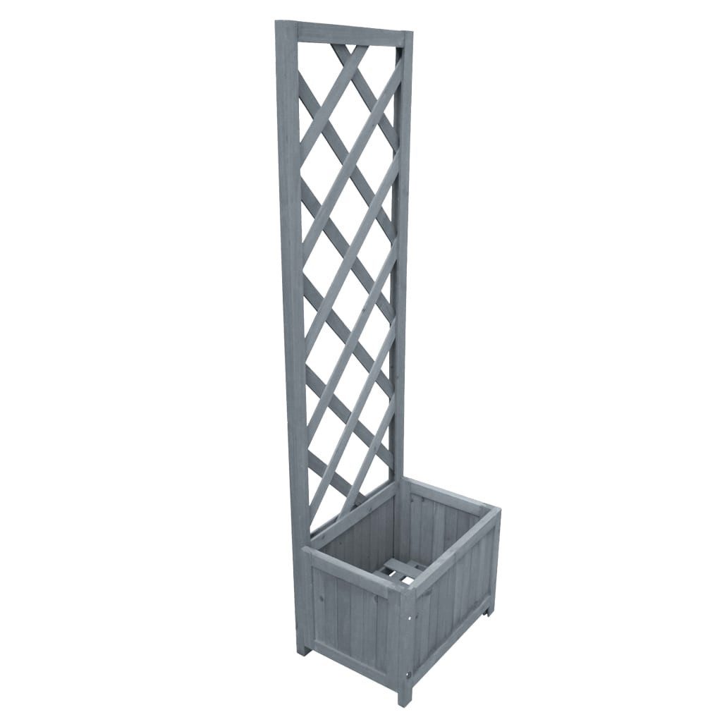 vidaXL Rankgitter 40 x 30 x 135 cm Spalier mit Blumenkasten 40x30x135 cm Massivholz Tann