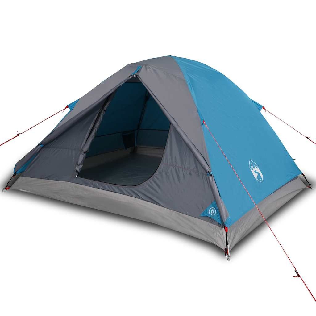 Kuppelzelt Kuppel-Campingzelt 3 Personen Blau Wasserdicht