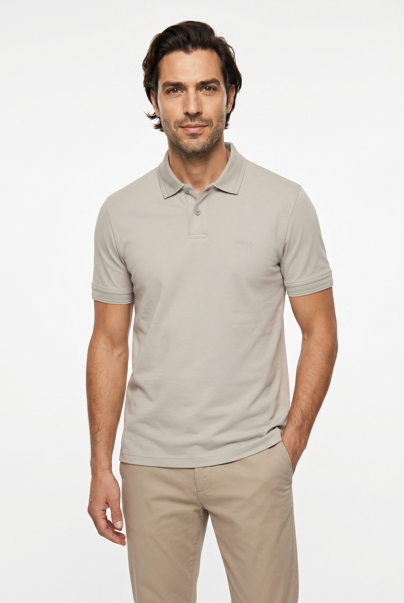 BOSS ORANGE Poloshirt Pe Interlock aus Baumwoll-Piqué mit Logo-Print Regular