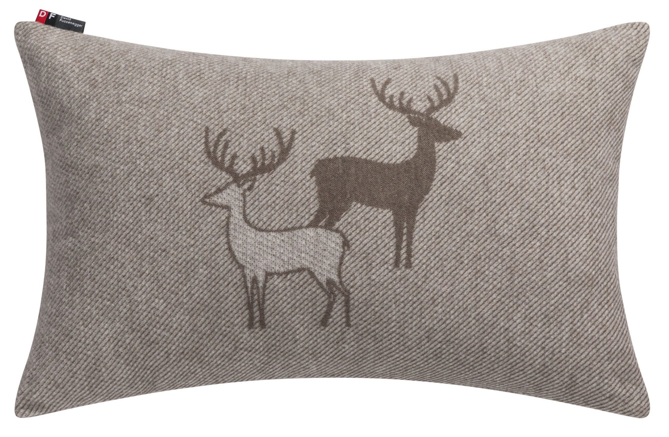 DAVID FUSSENEGGER Kissenhülle Silvretta 'Hirschrudel' 40 x 60 cm günstig online kaufen