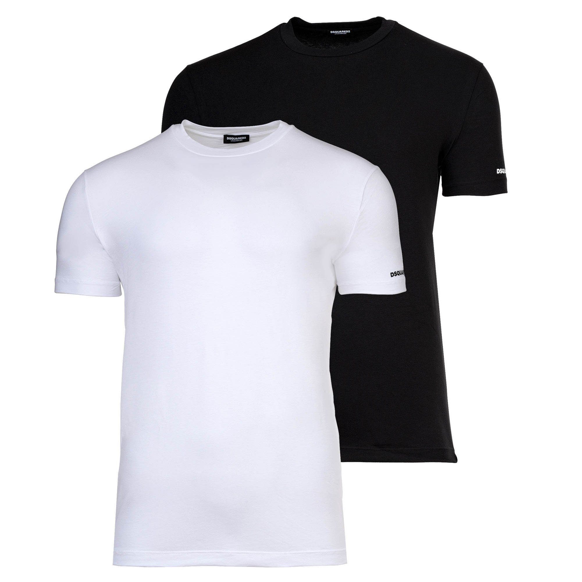 Dsquared2 T-Shirt Herren T-Shirt 2er Pack Baumwolle (Packung, 2er Pack)