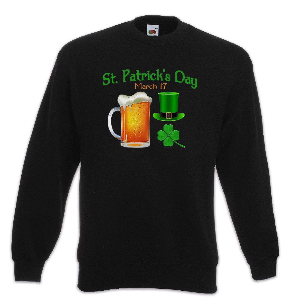 Urban Backwoods Sweatshirt St. Patrick's Day Sweatshirt Irland Ireland Green Pub Bier Whiskey (1-tlg) Irish Cloverleaf Kleeblatt Downpatrick