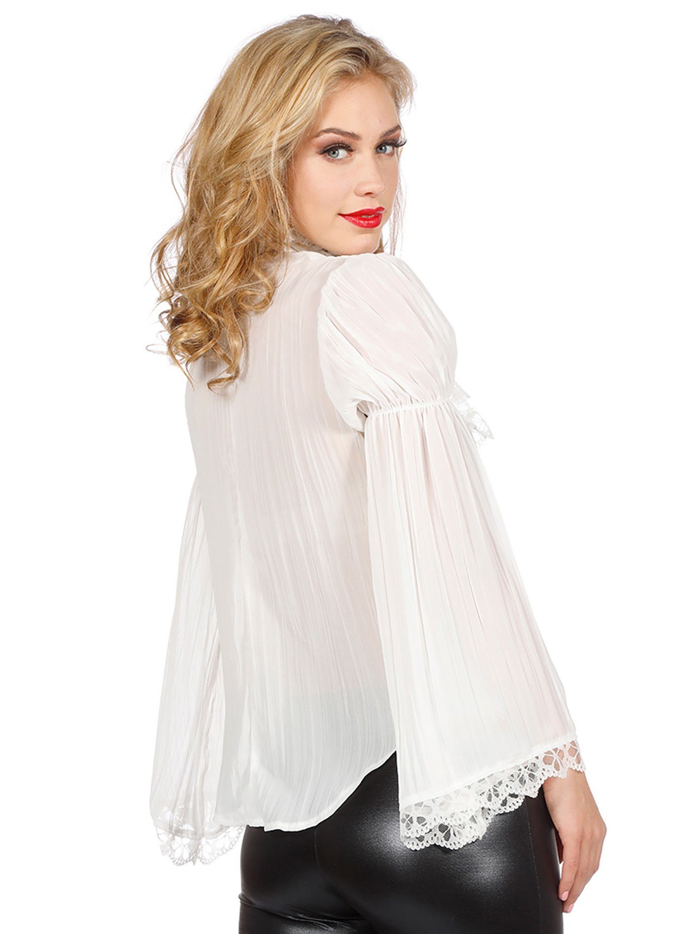 Metamorph Vampir-Kostüm Barock Bluse cremeweiß, Bezaubernde Bluse für Piratin über Edeldame bis Vampirin