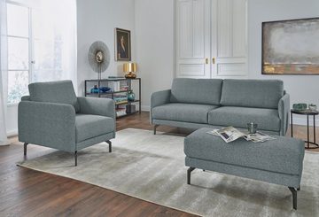 hülsta sofa 2-Sitzer hs.450, Armlehne sehr schmal, Alugussfüße in umbragrau, Breite 150 cm
