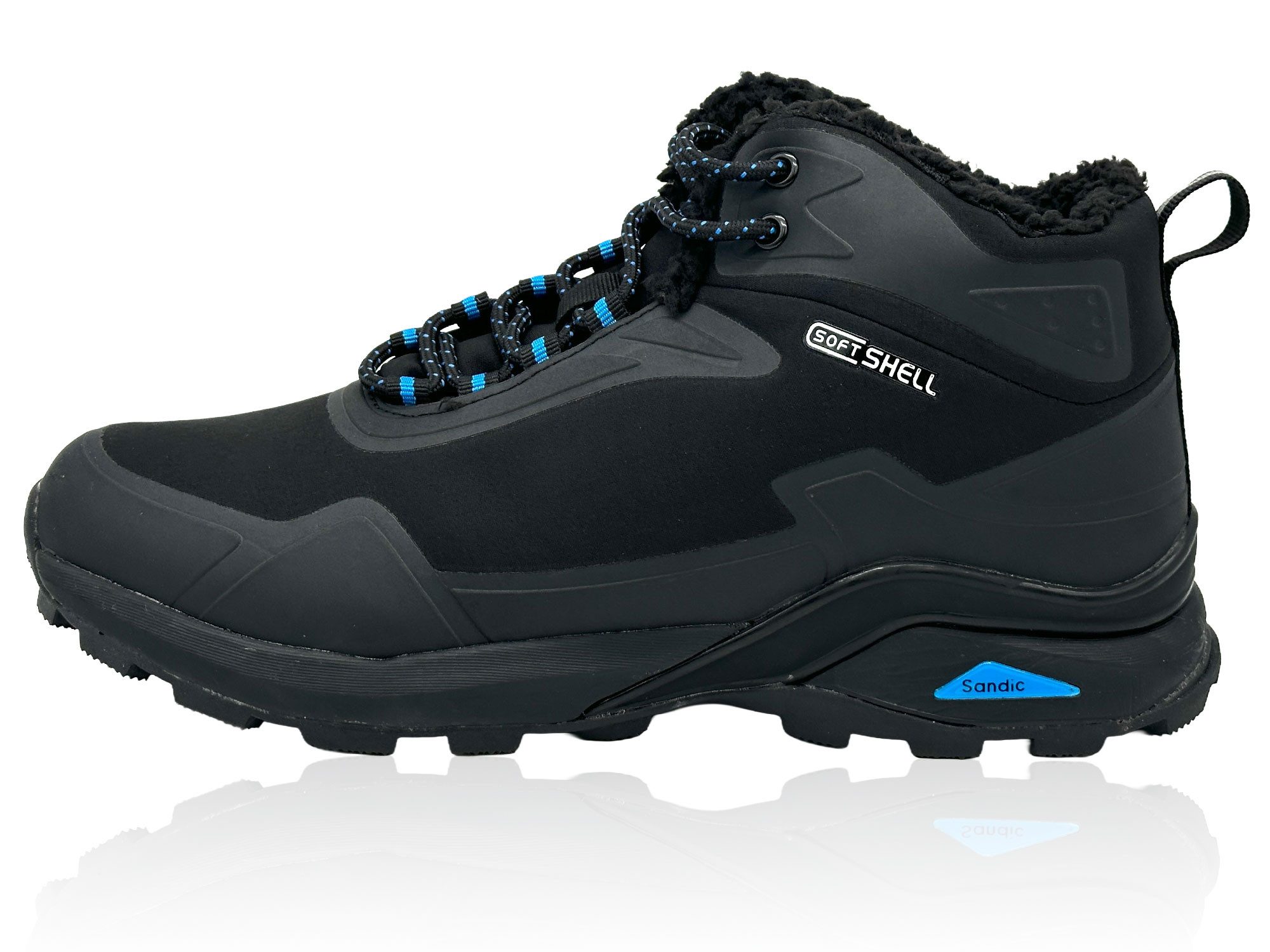 Nowaland gefütterte Trekkingschuhe Outdoorschuhe Wanderstiefel Isolierende Innenfütterung, Softshell-Obermaterial