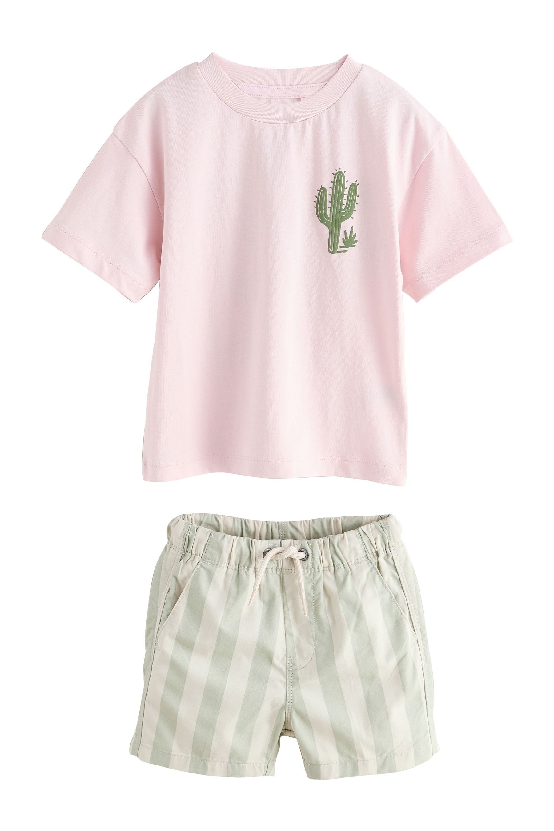 Next T-Shirt & Shorts Kurzärmeliges T-Shirt und Shorts im Set (2-tlg)