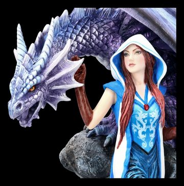 Figuren Shop GmbH Fantasy-Figur Drachen Figur mit Zauberin - Dragon Mage - Anne Stokes Fantasy