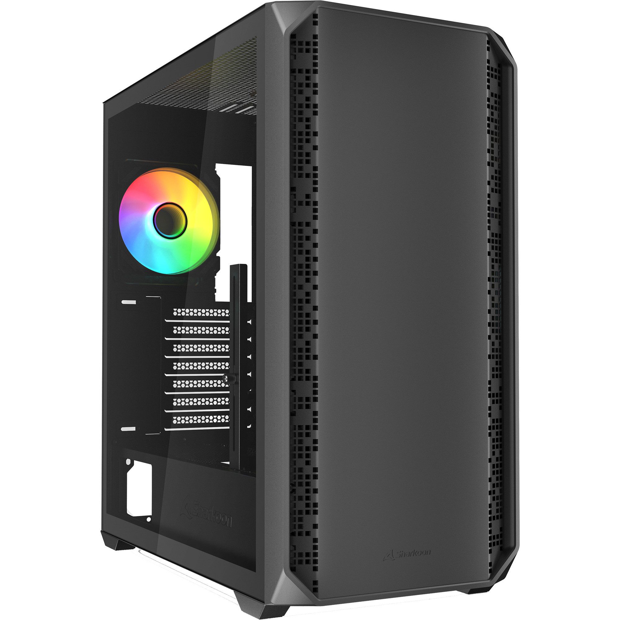 PC-Gehäuse Sharkoon AK2 RGB, Tower-Gehäuse, (Tempered Glass)