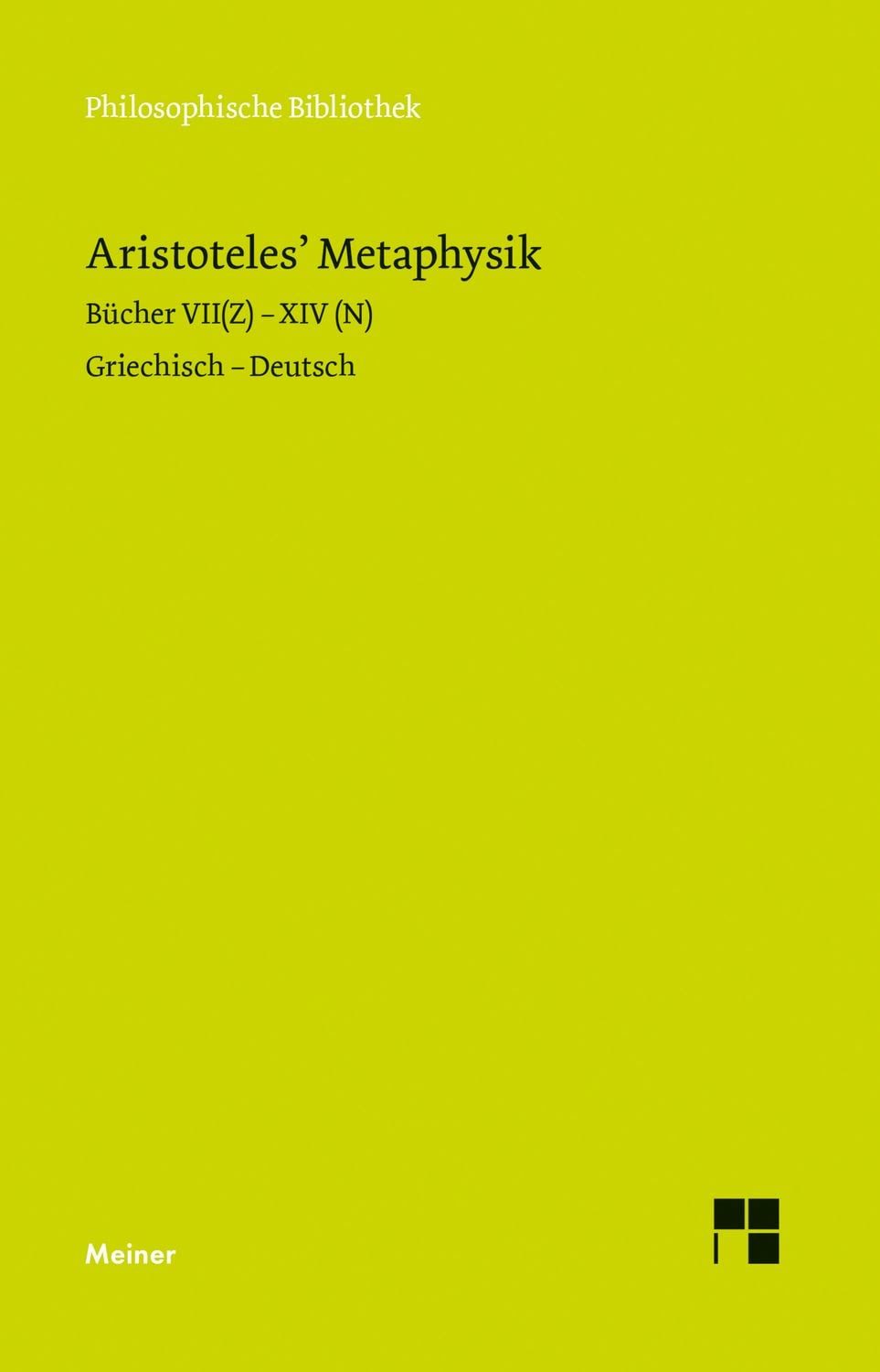Metaphysik. Zweiter Halbband / Aristoteles