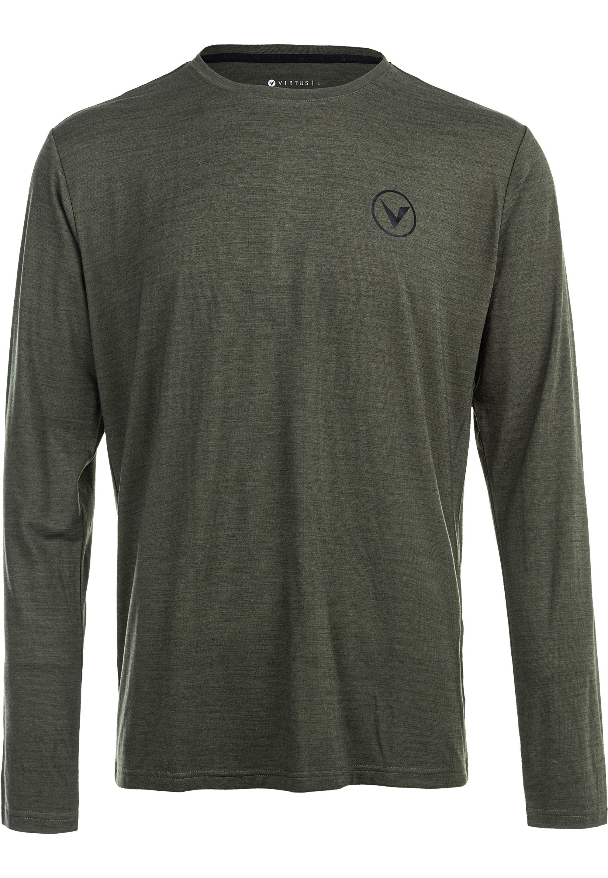 Virtus Langarmshirt JOKERS M L/S Dry-Technologie dunkelgrün-meliert (1-tlg) Quick innovativer mit