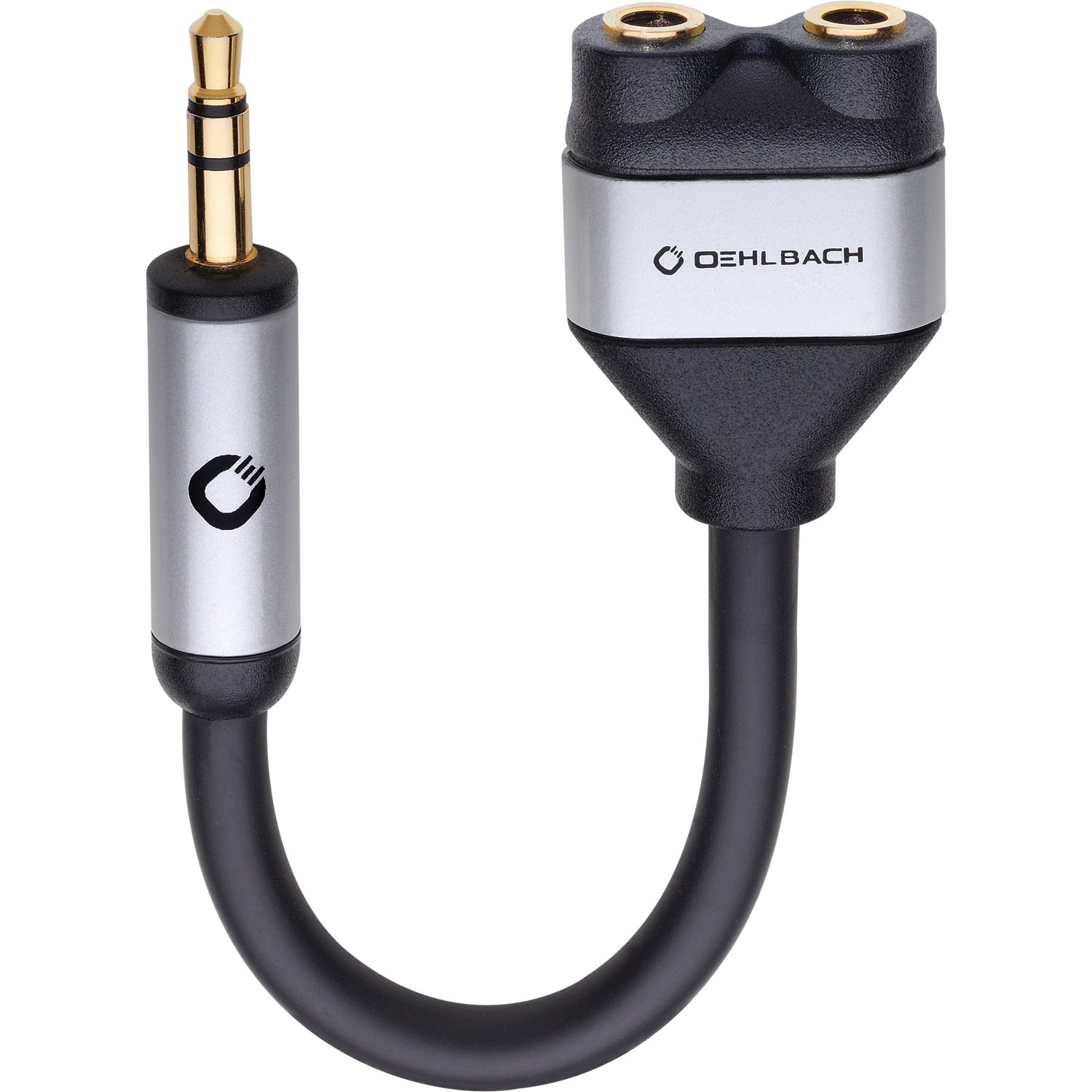Oehlbach i-Connect Split Y-Adapter 3,5 Klinke auf 2x3,5 Klinkenbuchse Audio-Adapter 3,5 mm Klinke zu 2 x 3,5mm Klinkenbuchse
