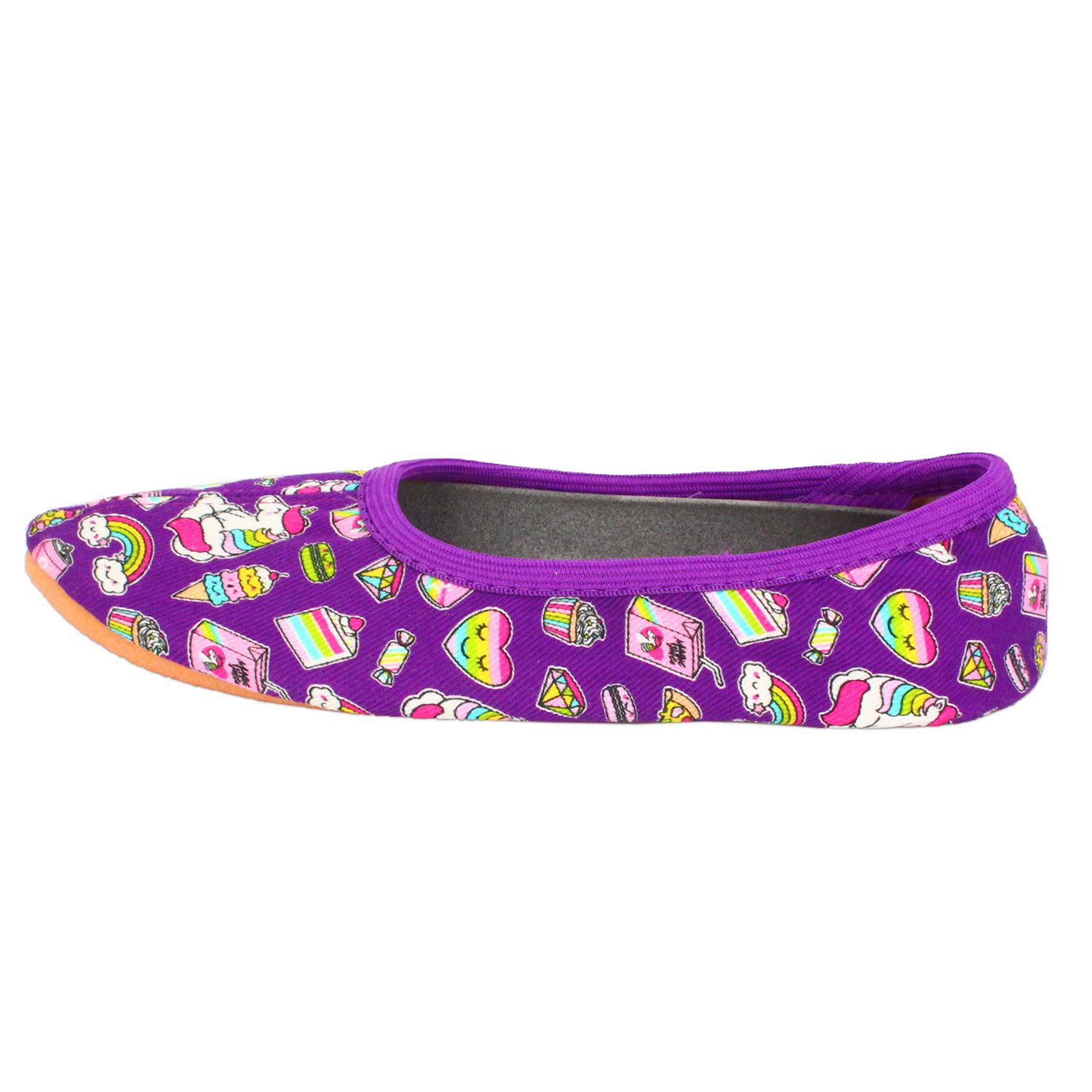 Beck Schläppchen Candy Gymnastikschuh (atmungsaktive Baumwolle) rutschfeste Laufsohle