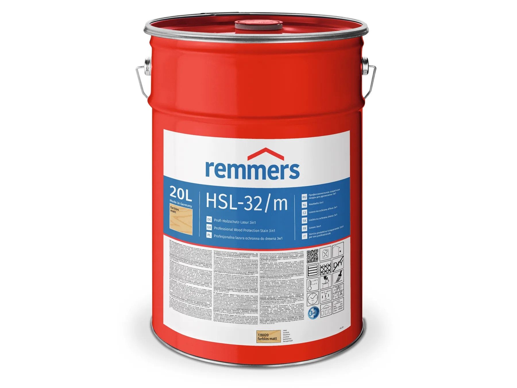 Holzschutzlasur HSL-32/m-Profi-Holzschutz-Lasur 3in1