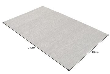 Teppich WOOL 240x160cm dunkelgrau, riess-ambiente, rechteckig, Höhe: 10 mm, Wohnzimmer · Wolle · Mischgewebe · Landhausstil