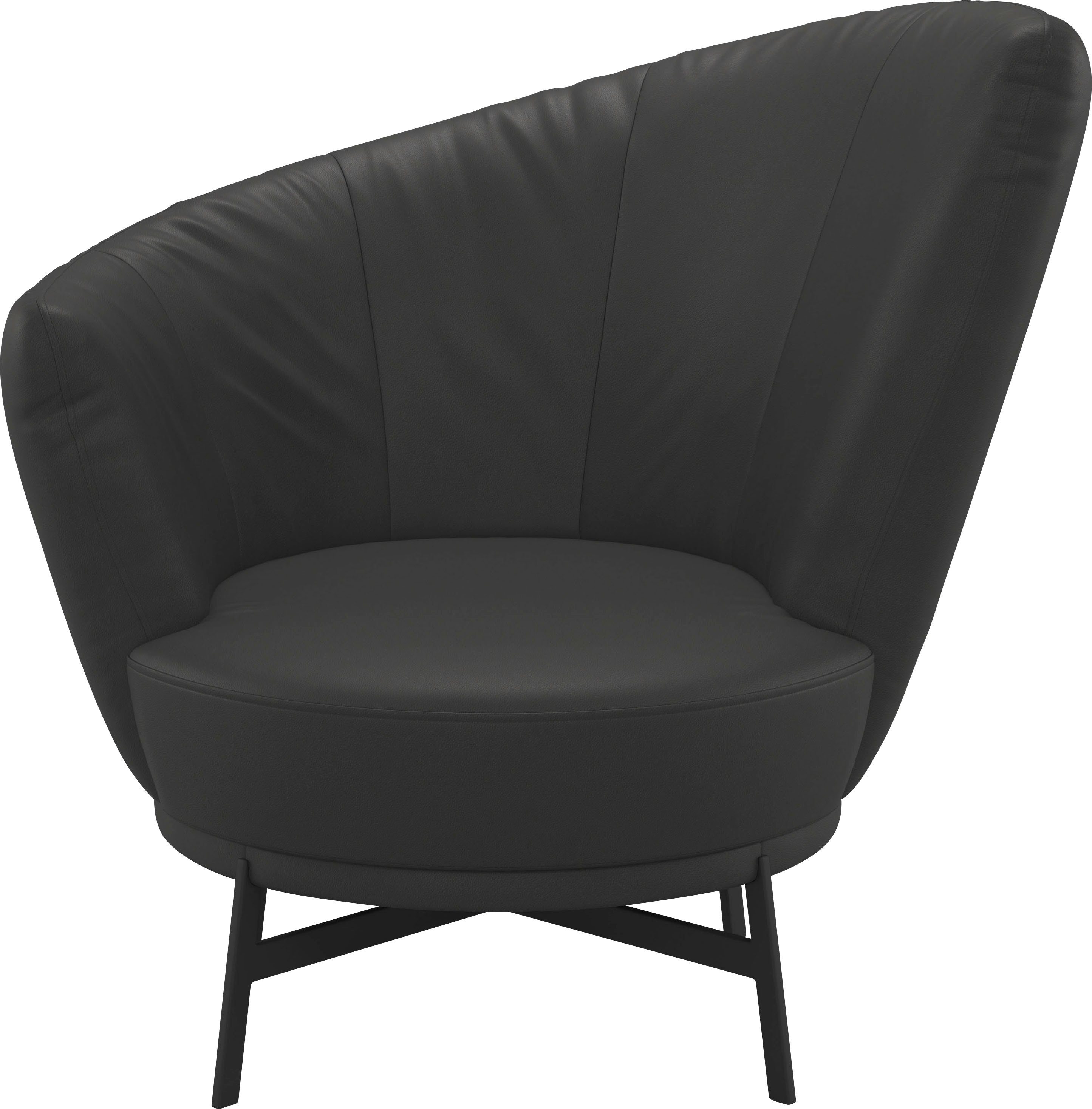 Musterring Drehsessel Kleo, mit Drehfunktion um 360°, inkl. Nierenkissen, in zertifiziertem Leder