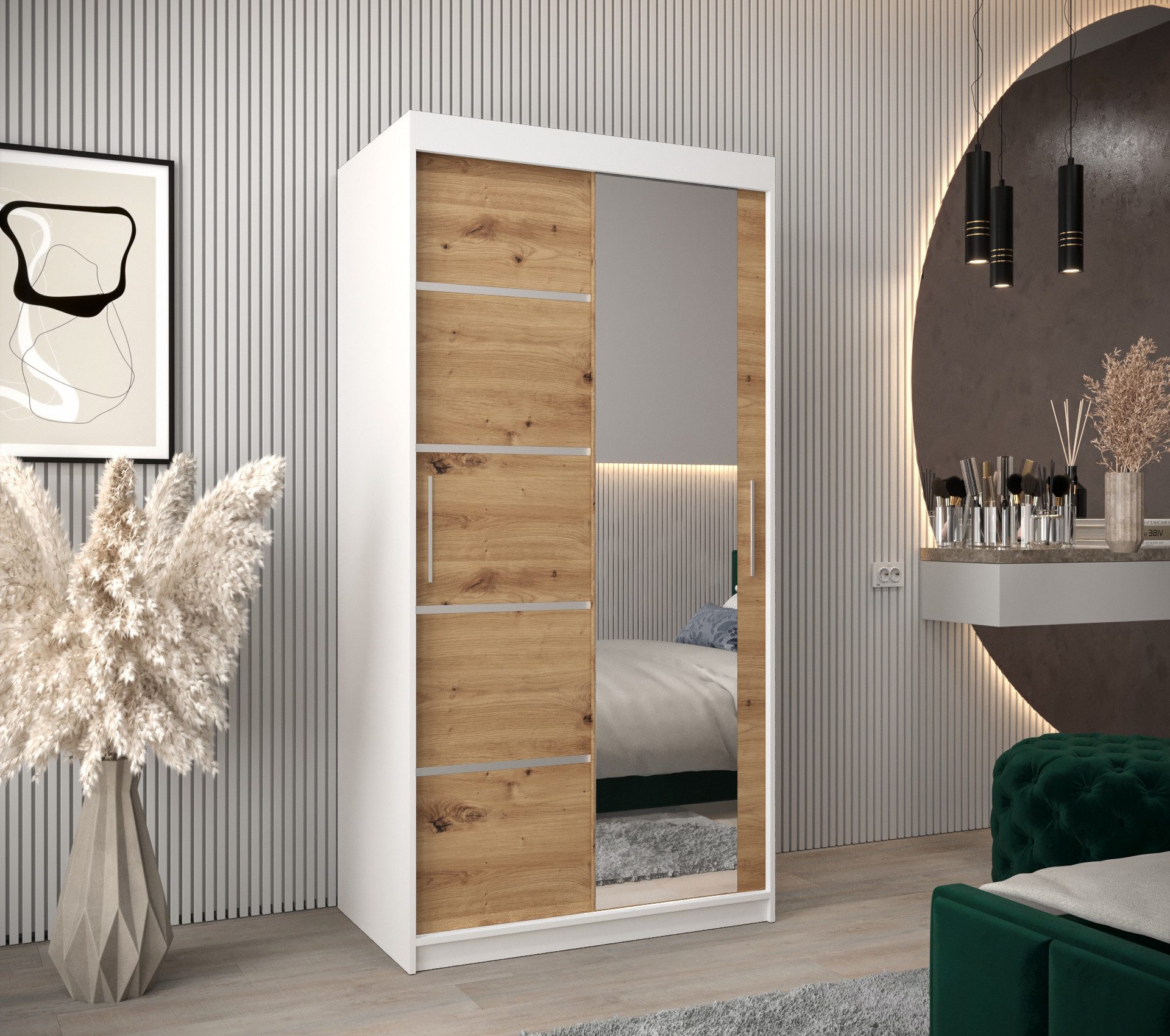 ABIKS MÖBEL Schwebetürenschrank Verona 2 Schlafzimmerschrank, mit Spiegel, günstig online kaufen