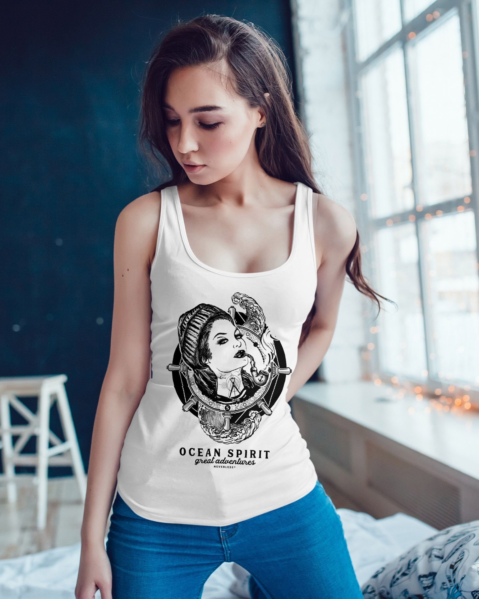 Neverless Tanktop Damen Tank-Top Woman Sailor günstig online kaufen