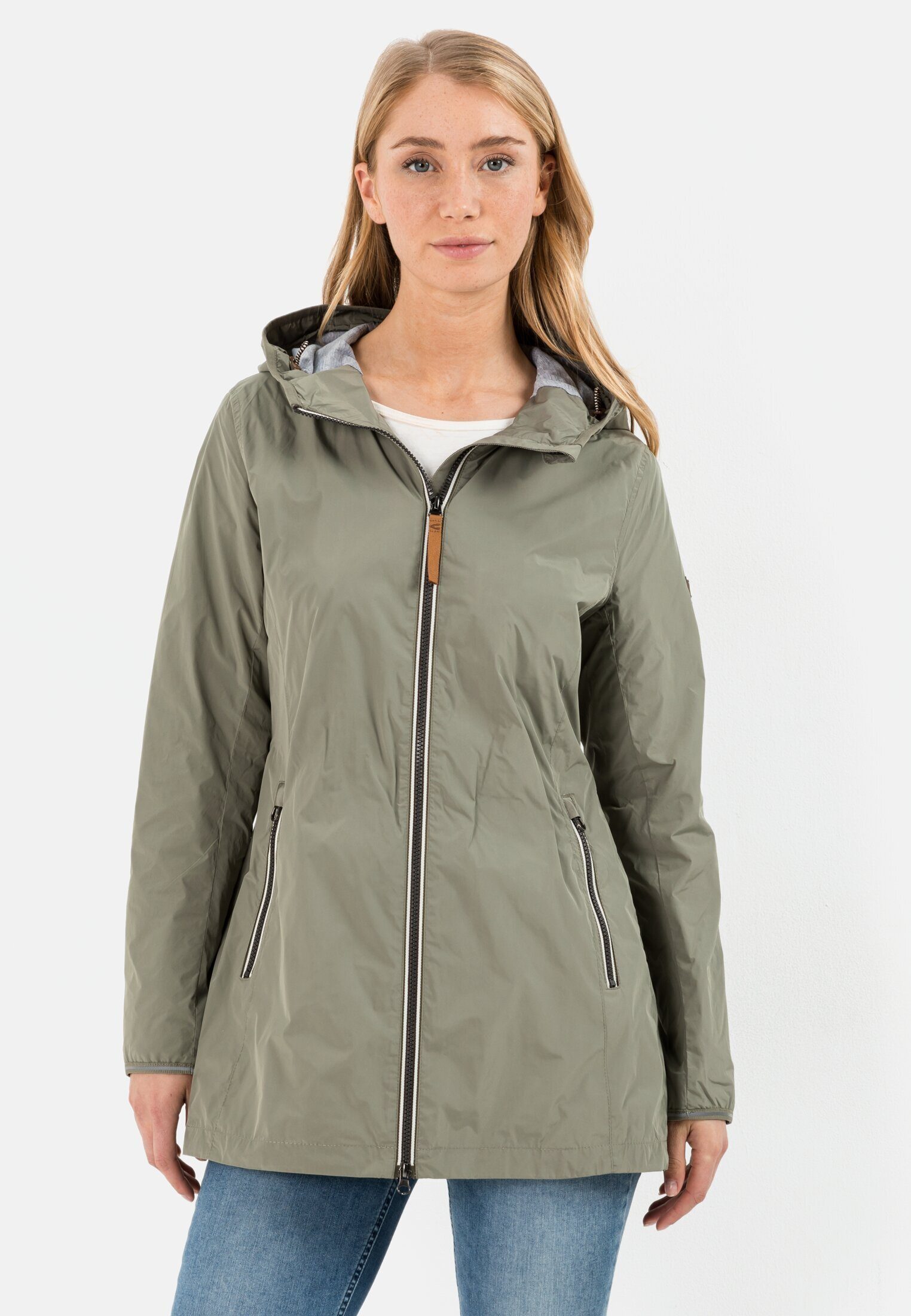 Outdoorjacke aus active camel recyceltem Polyester Khaki