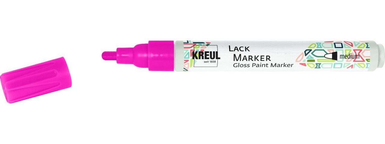 Kreul Künstlerstift Kreul Lack Marker medium neon-pink, 2-4 mm | Malstifte