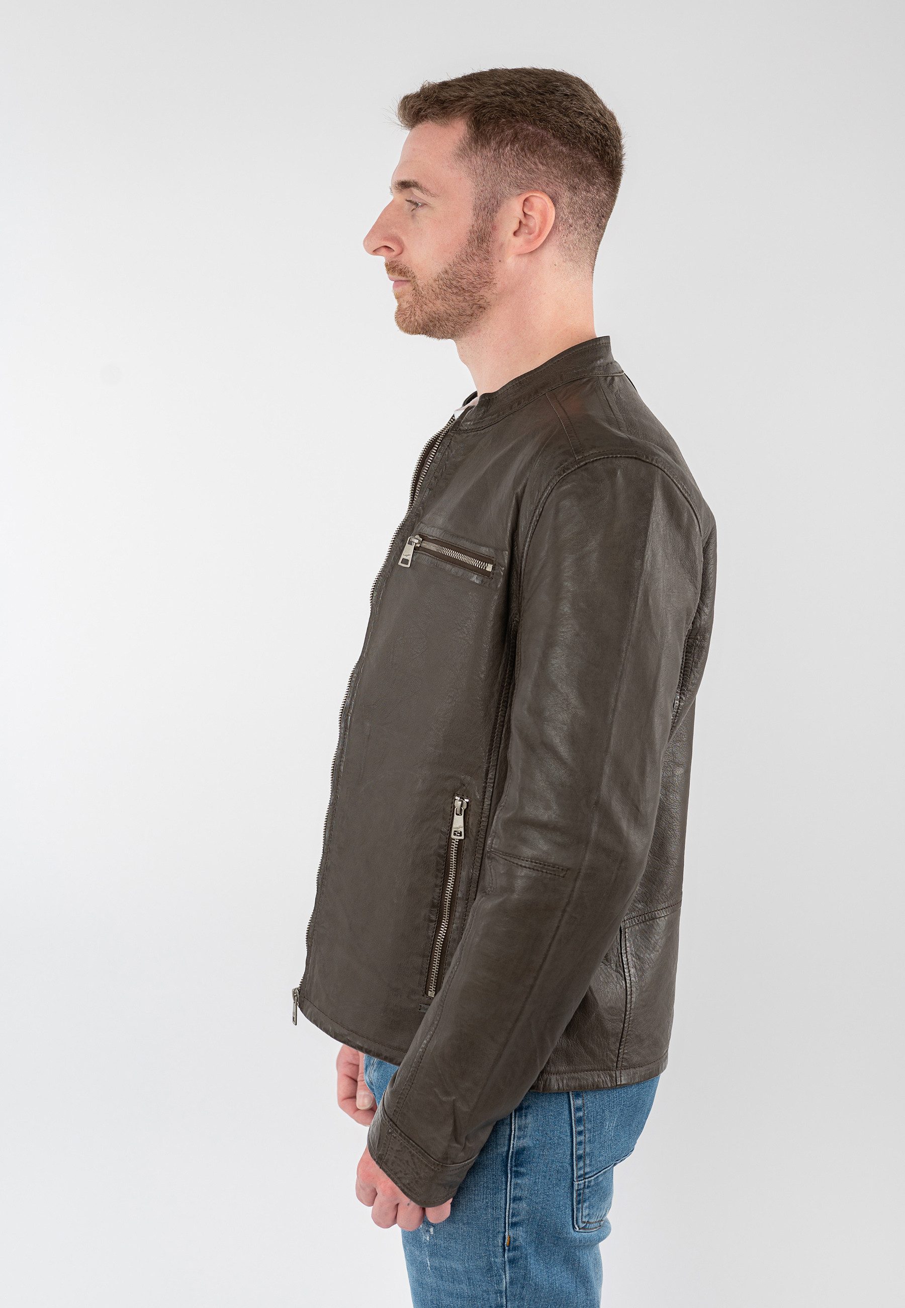 Mauritius Lederjacke MMBounto mit Stehkragen