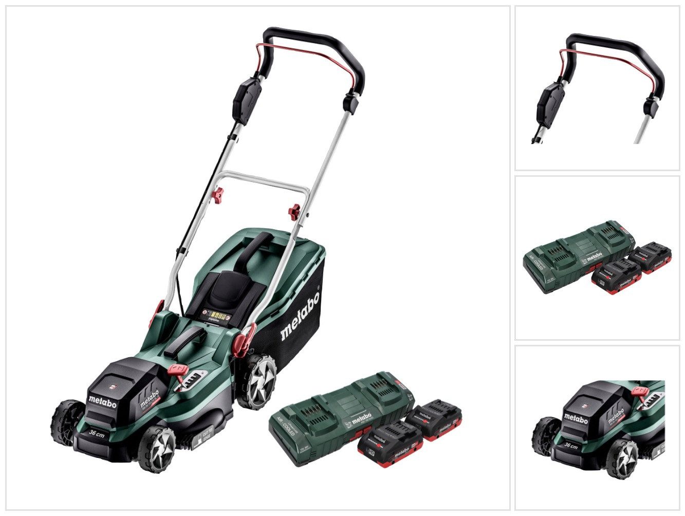 metabo Akkurasenmäher RM 36-18 LTX BL 36 Akku Rasenmäher 36 V (2x 18 V) LTX Brushless + 2