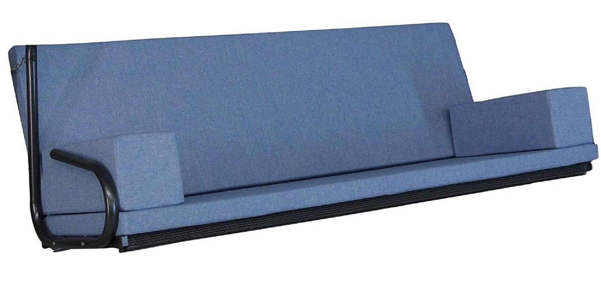 ANGERER Freizeitmöbel GmbH Polsterauflage Hollywoodschaukel Auflage Tolar blau 180 cm Polsterauflage, (1 Stück, 1 Sitz- und Lehnenkissen, 2 Seitenkissen), für 3-Sitzer Качели mit einer Sitzbreite von ca. 180 cm