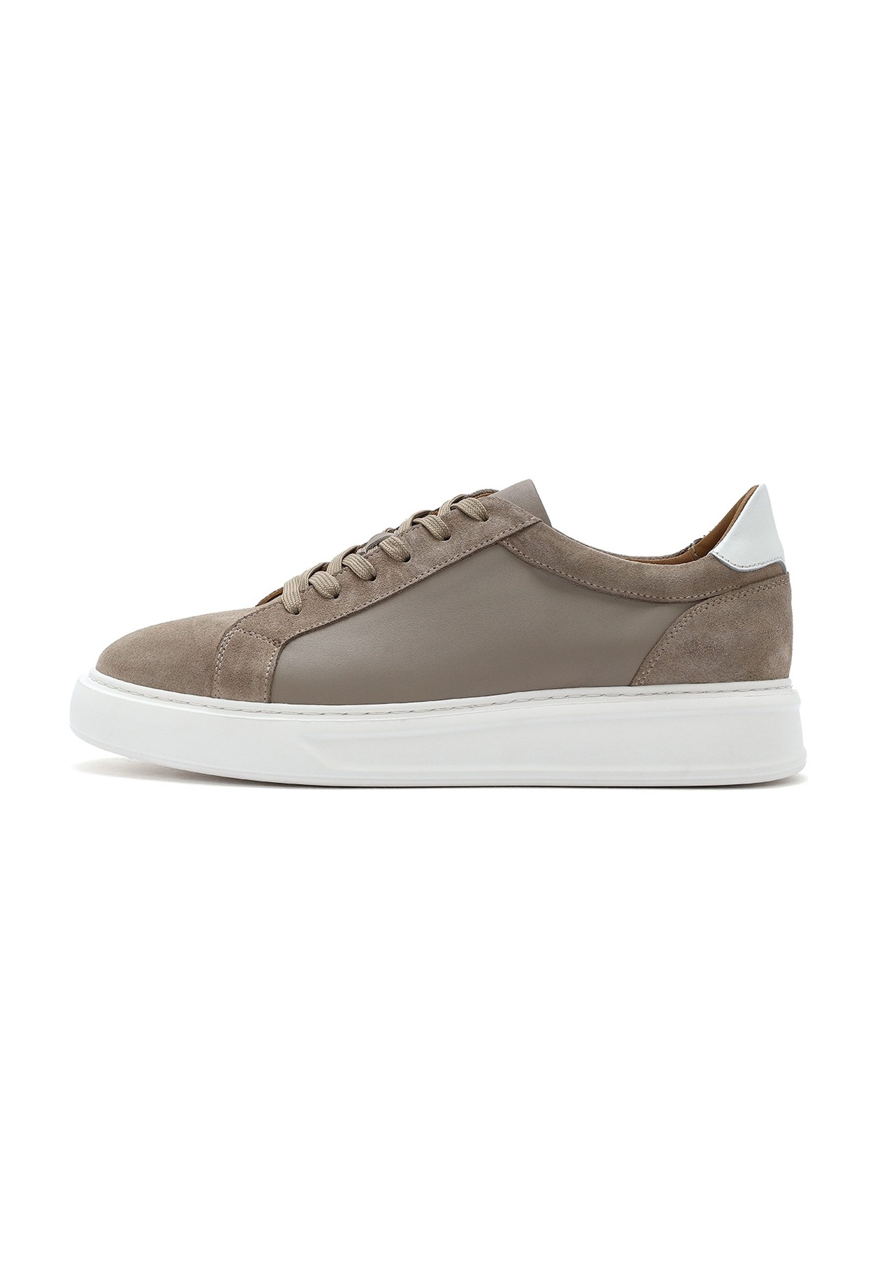Derimod Leder Sneaker Sneaker Echtes Leder, Schnürverschluss, EVA-Sohle, Vielseitiges Design