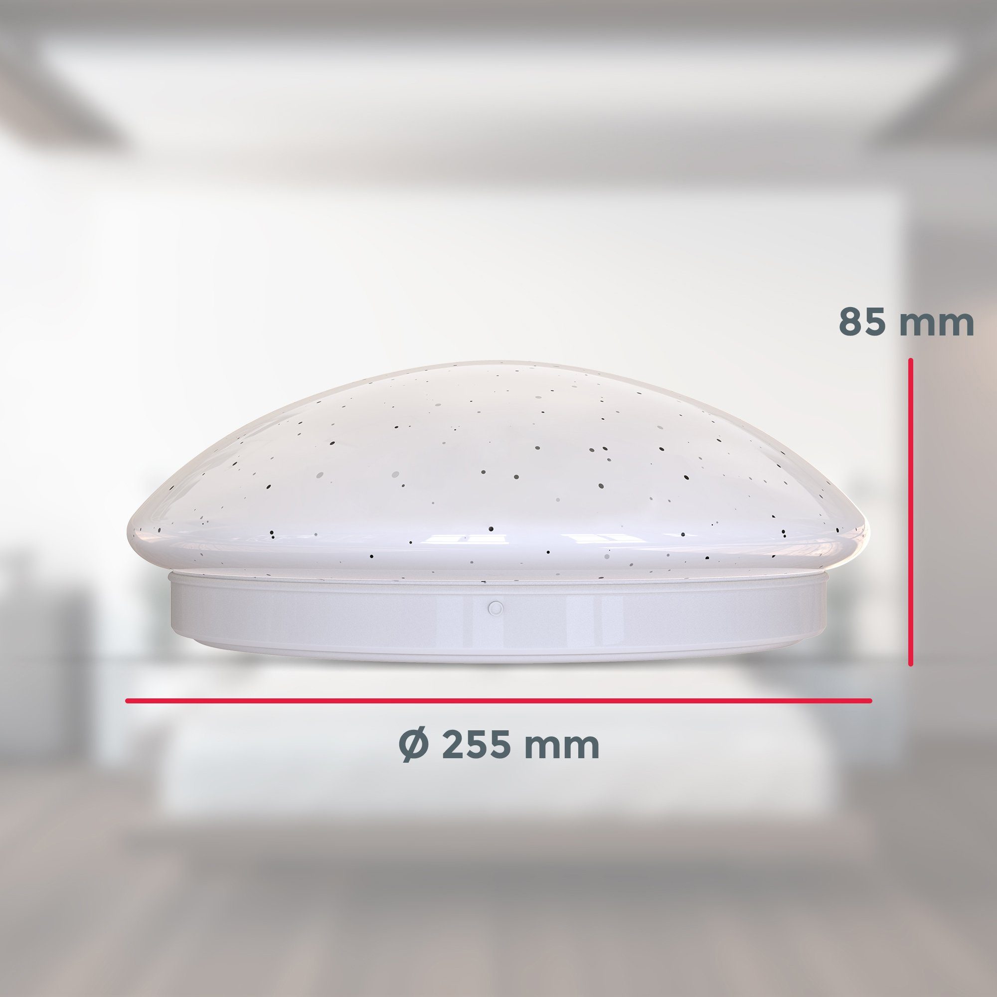 4-stufig mit Deckenleuchte, Warmweiß, Farbwechsel, RGBW, dimmbar, 10W LED inkl. fest LED B.K.Licht LED integriert, Deckenlampe,