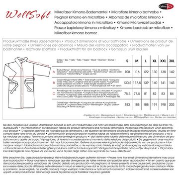 CelinaTex Bademantel Saunamantel Kimono für Sie&Ihn flauschig Wellsoft weiss XL, Polyester