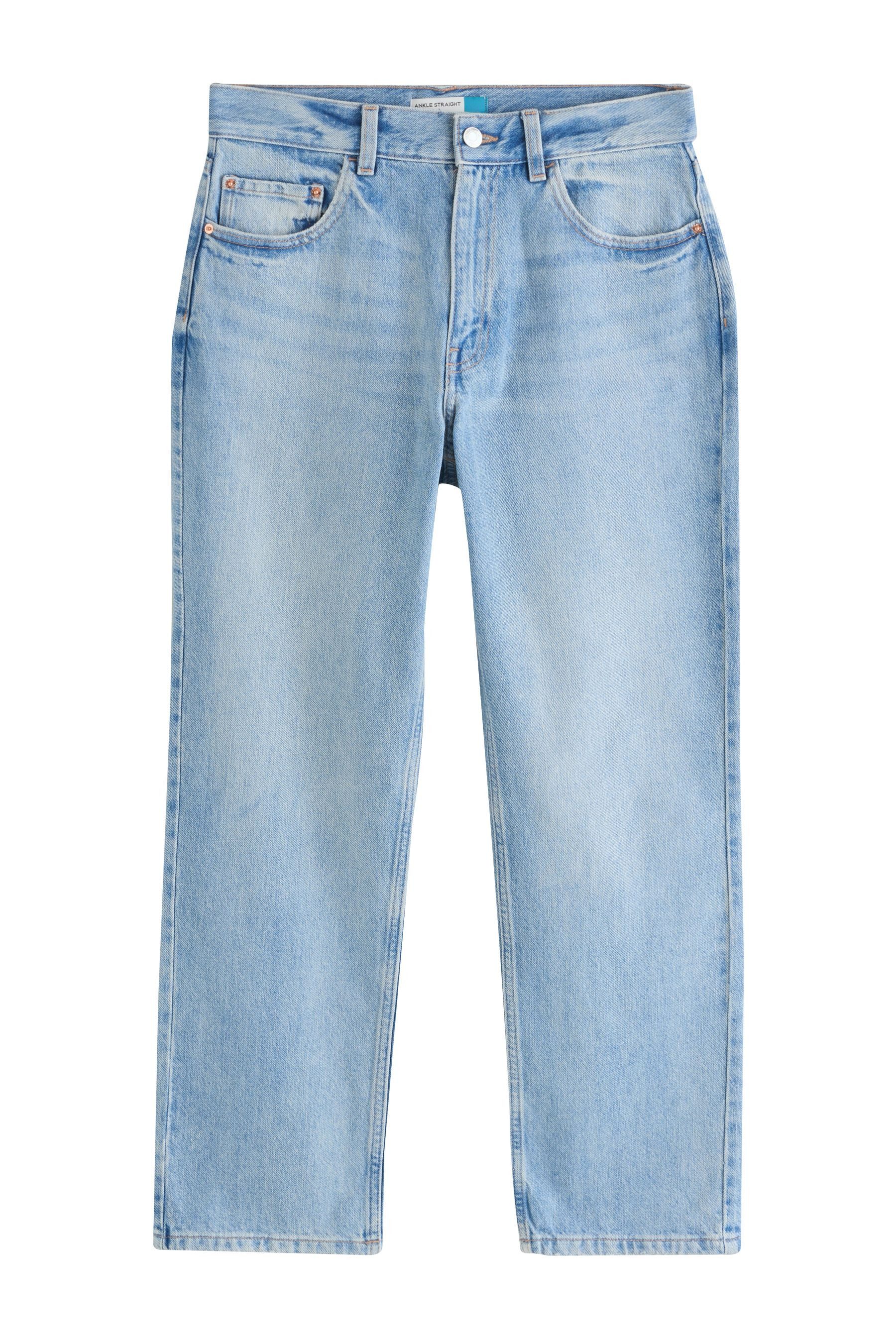 Next Straight-Jeans Authentische City Hochbund-Jeans, Kurzgröße (1-tlg)