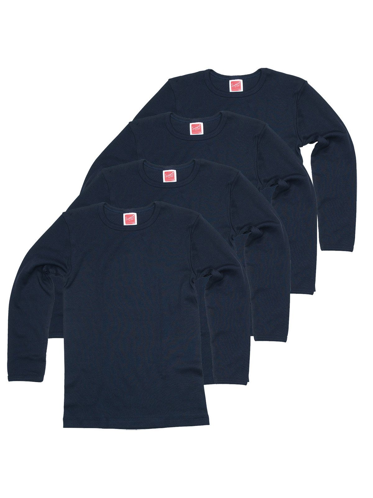 4er Achselhemd Kinder Shirt Sparpack hohe Markenqualität (Spar-Set, Sweety 4-St) for Winterwäsche navy Kids