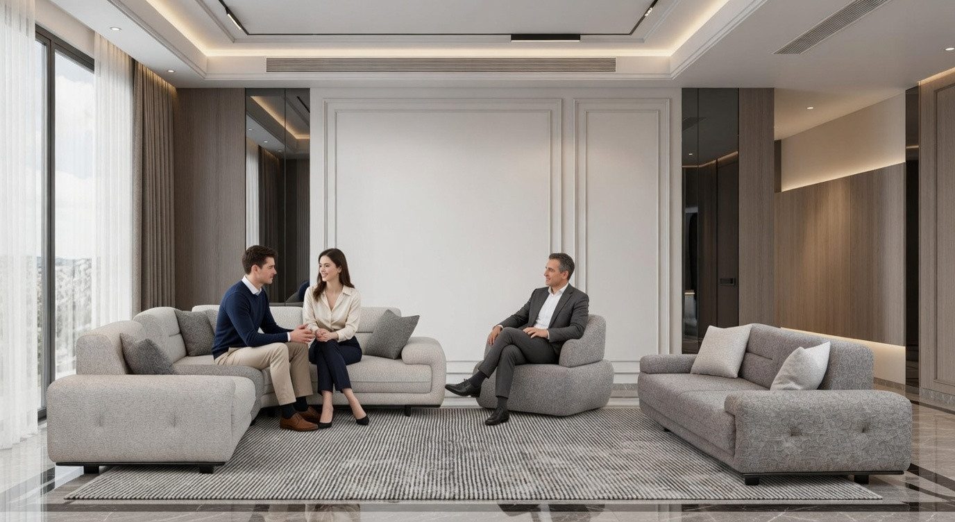 JVmoebel Sitzgruppe Komfortables Sofa Set für entspannte Momente im Wohnzimmer, (3-tlg)