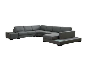 JVmoebel Ecksofa Grau Ecksofa U-Form Luxus Stil Modern Wohnzimmer Sofa SOFORT, 1 Teile, Made in Europa