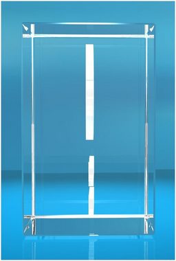 VIP-LASER Dekofigur VIP-LASER 3D Glas Kristall Quader XL Smiley mit Text Dont Worry be hap, Hochwertige Geschenkbox, Made in Germany, Familienbetrieb