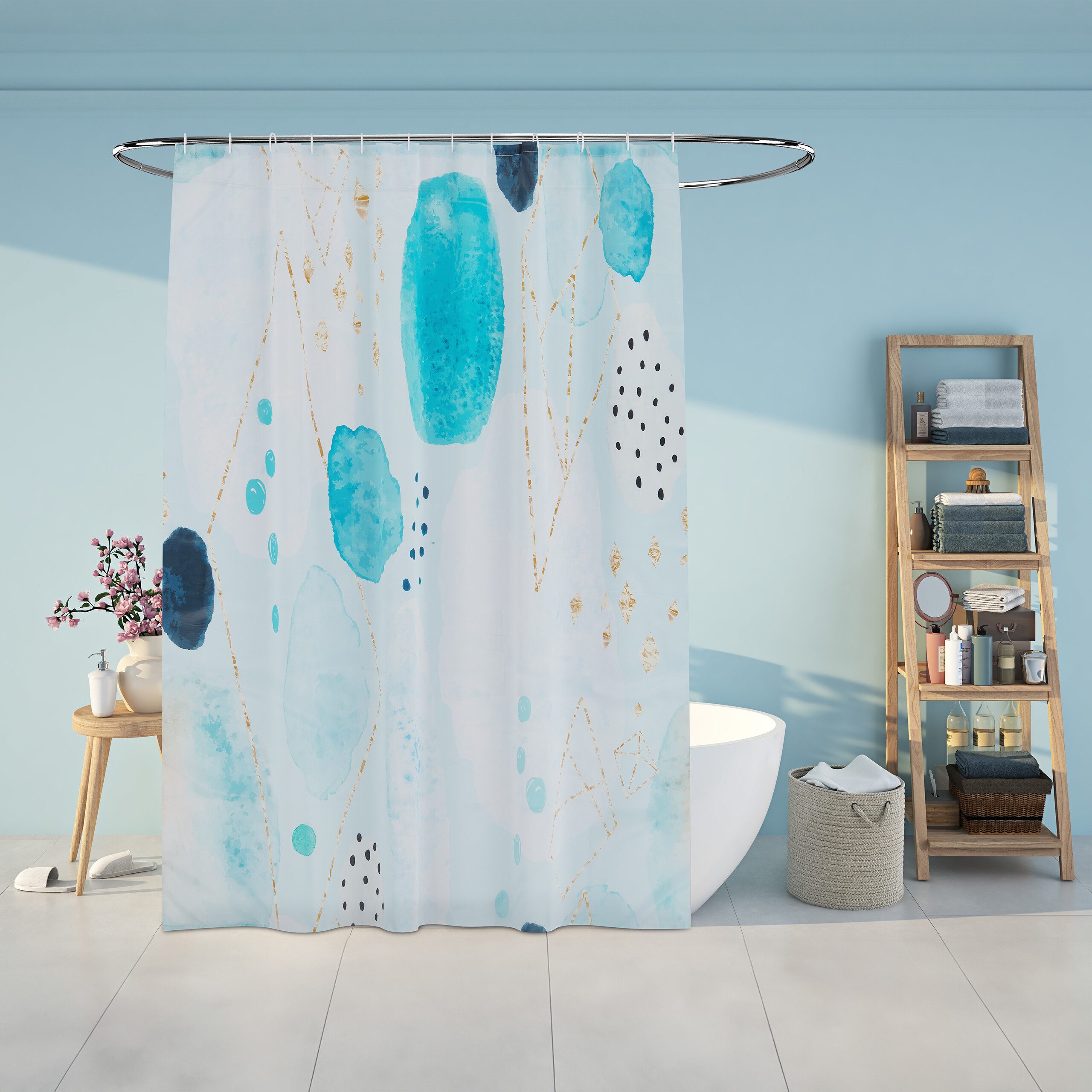 relaxdays Duschvorhang 180x200 cm mit Motiv günstig online kaufen