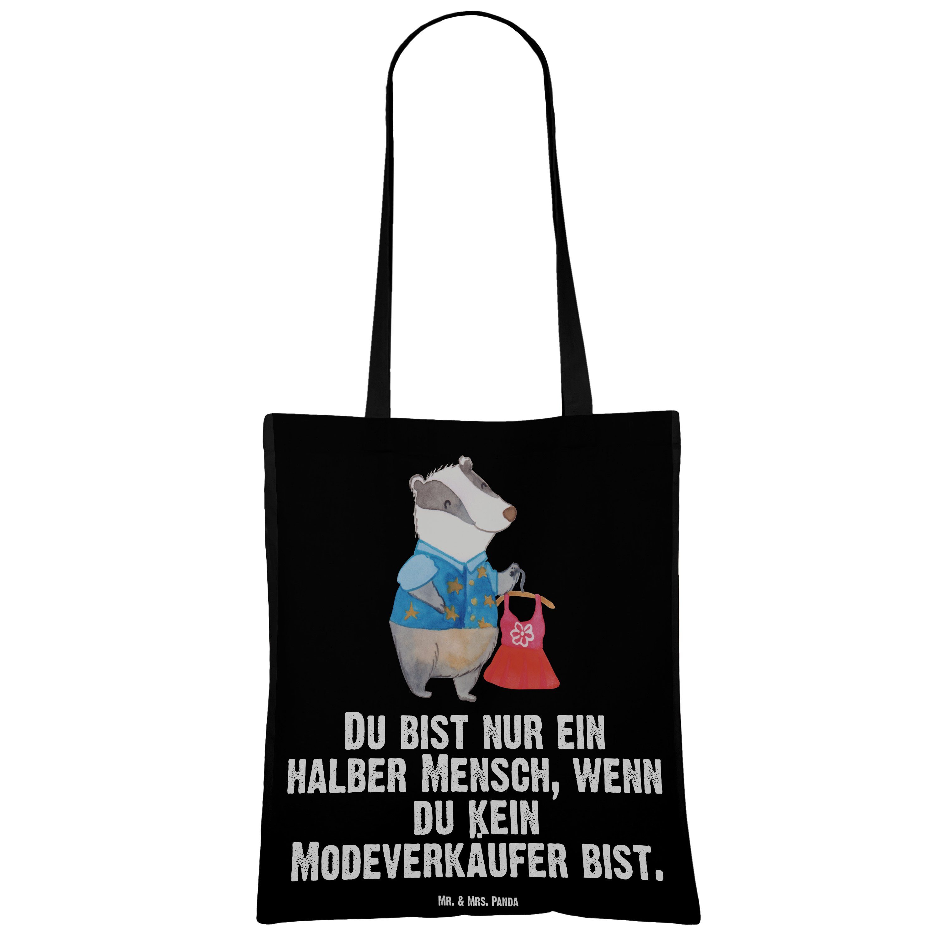 Modeverkäufer Panda & Fashion Herz Store, mit A Schwarz Mr. (1-tlg) Beutel, Mrs. Tragetasche - - Geschenk,