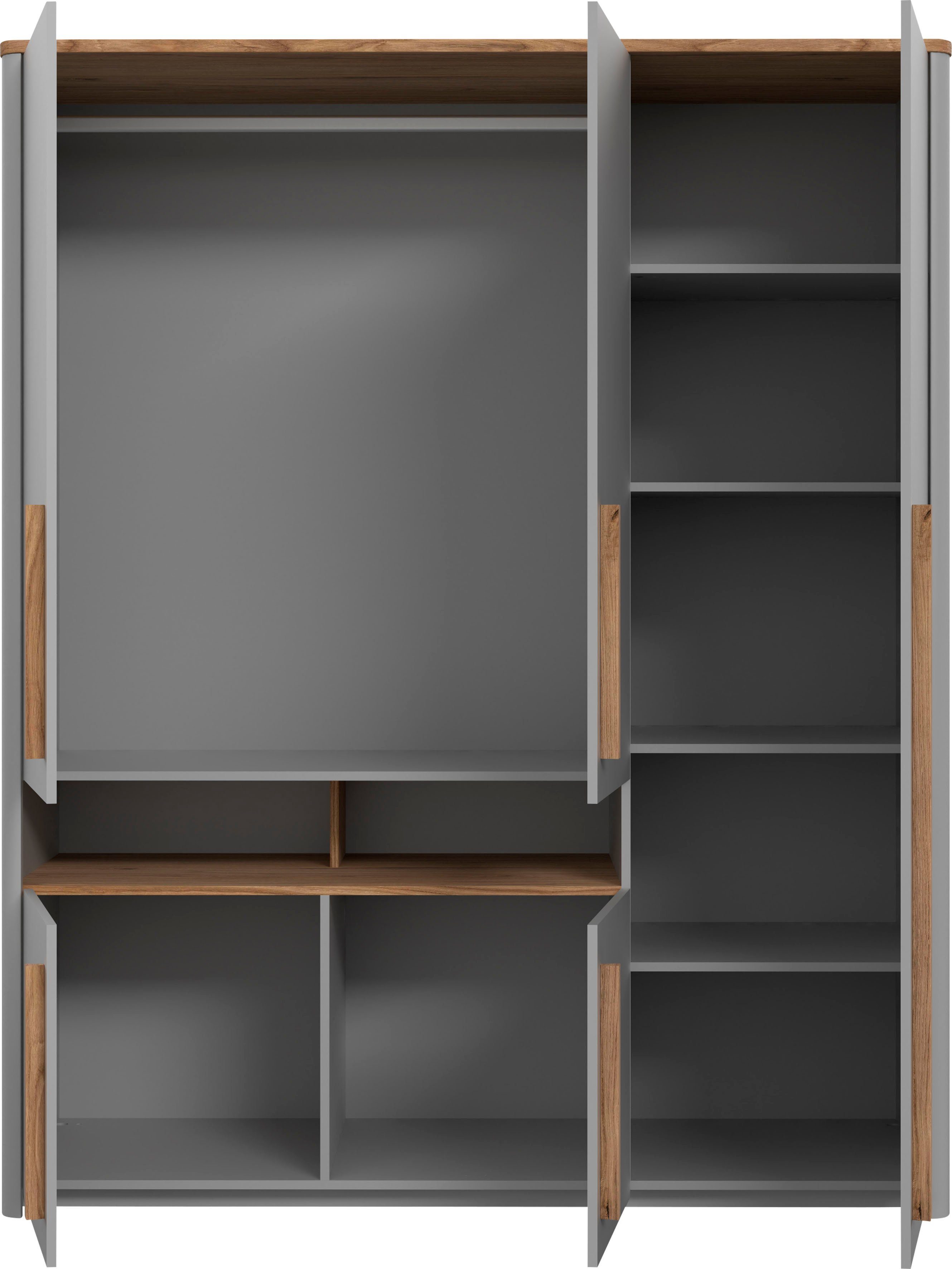 FORTE Kleiderschrank Surfino mit 2 offenen Fächern