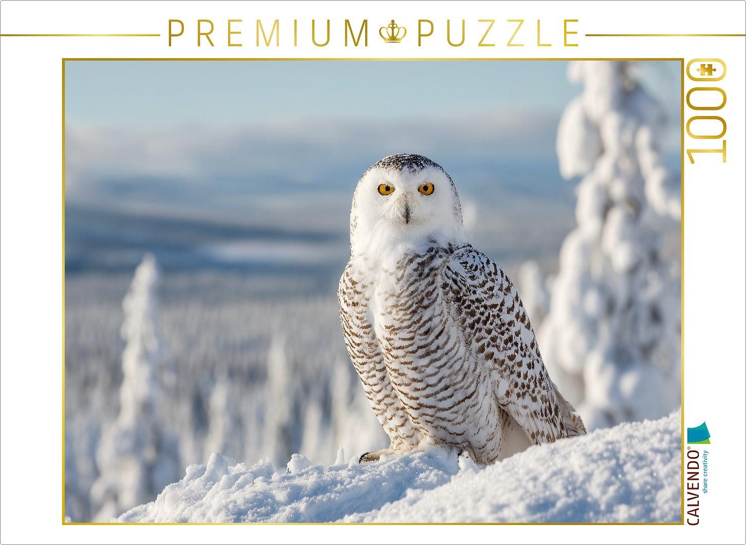 CALVENDO Puzzle CALVENDO Puzzle Majestätische Schneeeule im Winter, 1000 Teile Lege-G, 1000 Puzzleteile