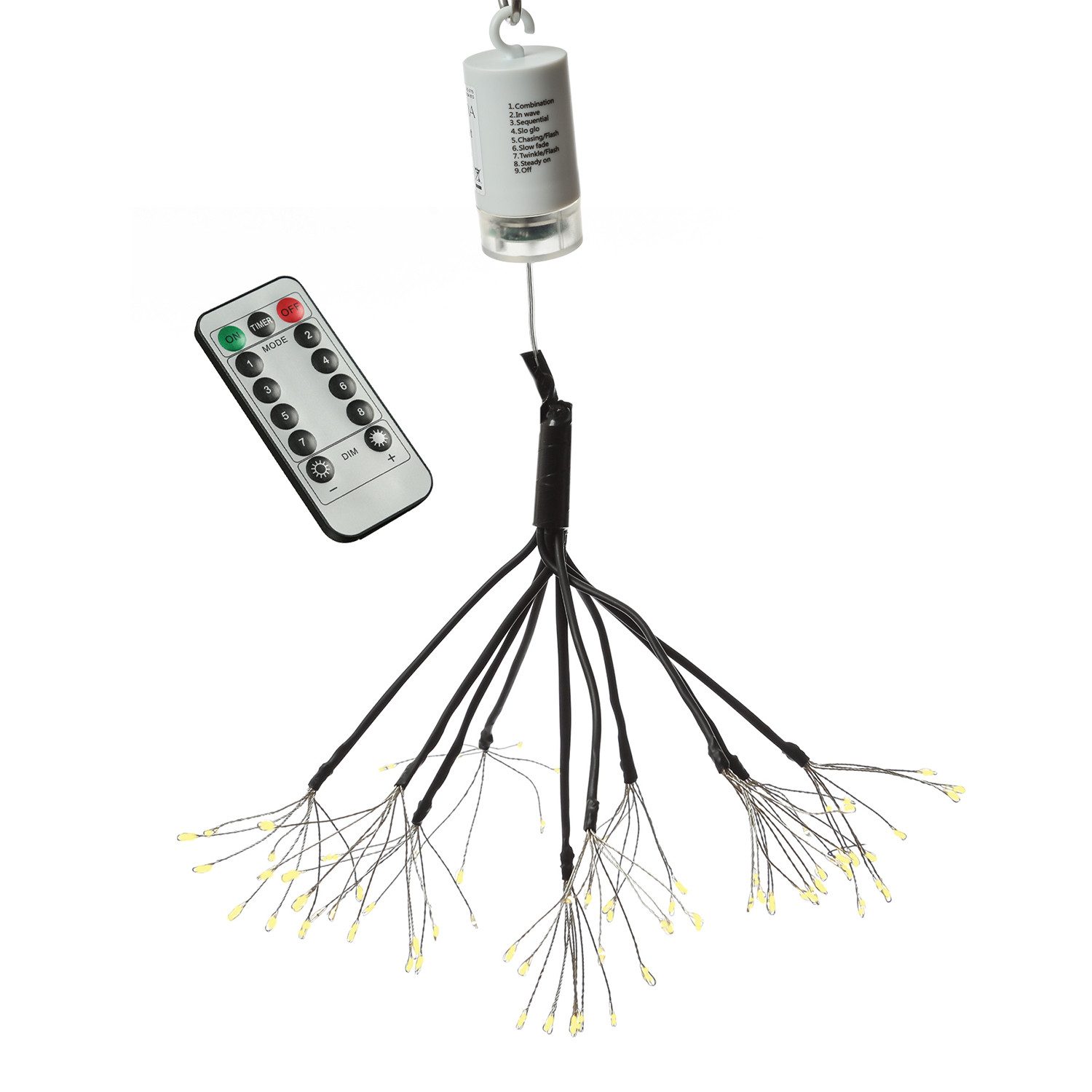 MARELIDA LED-Stern für außen LED Feuerwerk Leuchte Firework schwarzer Hänge günstig online kaufen