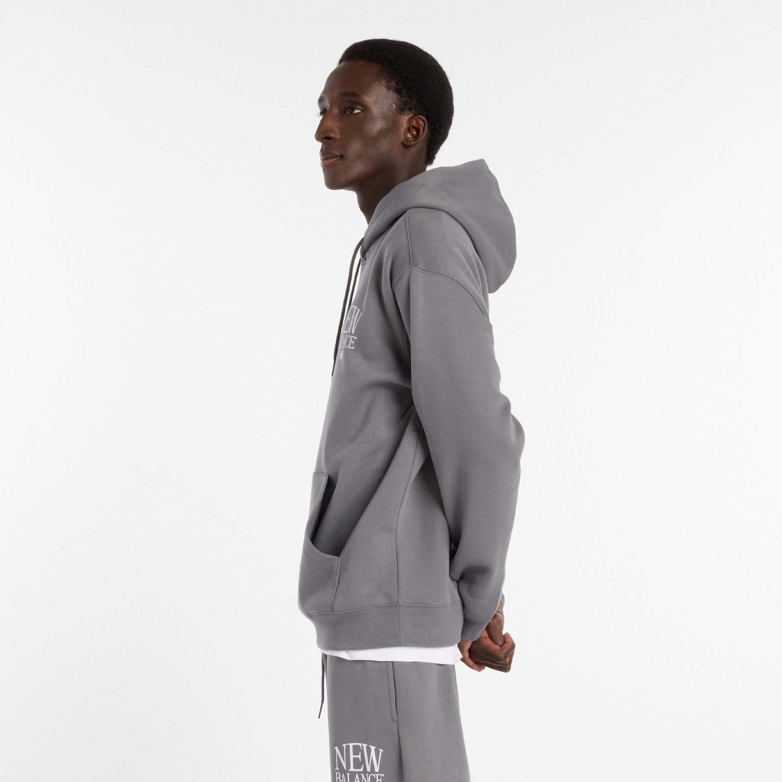 New Balance Kapuzensweatshirt mit Kordelzug, aus Baumwollmischung