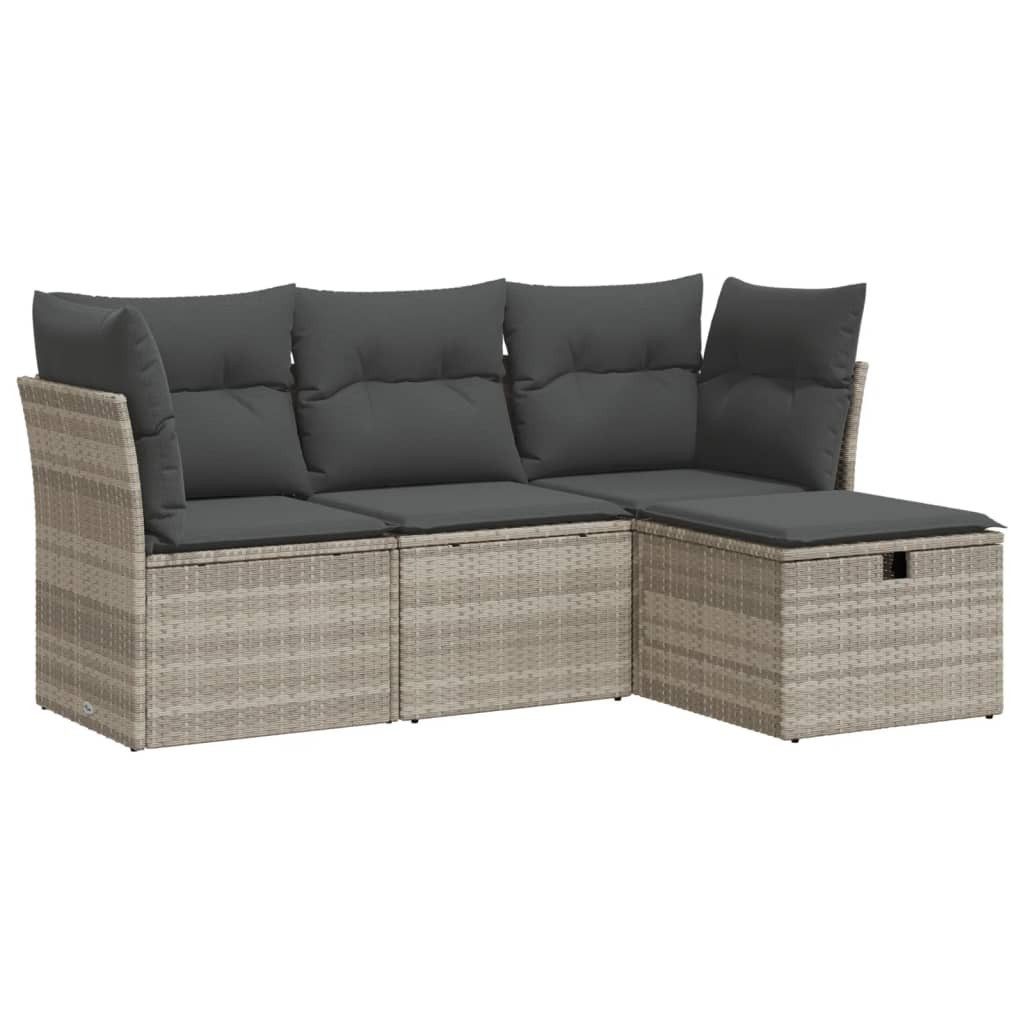 vidaXL Gartenlounge-Set 4-tlg. Garten-Sofagarnitur mit Kissen günstig online kaufen