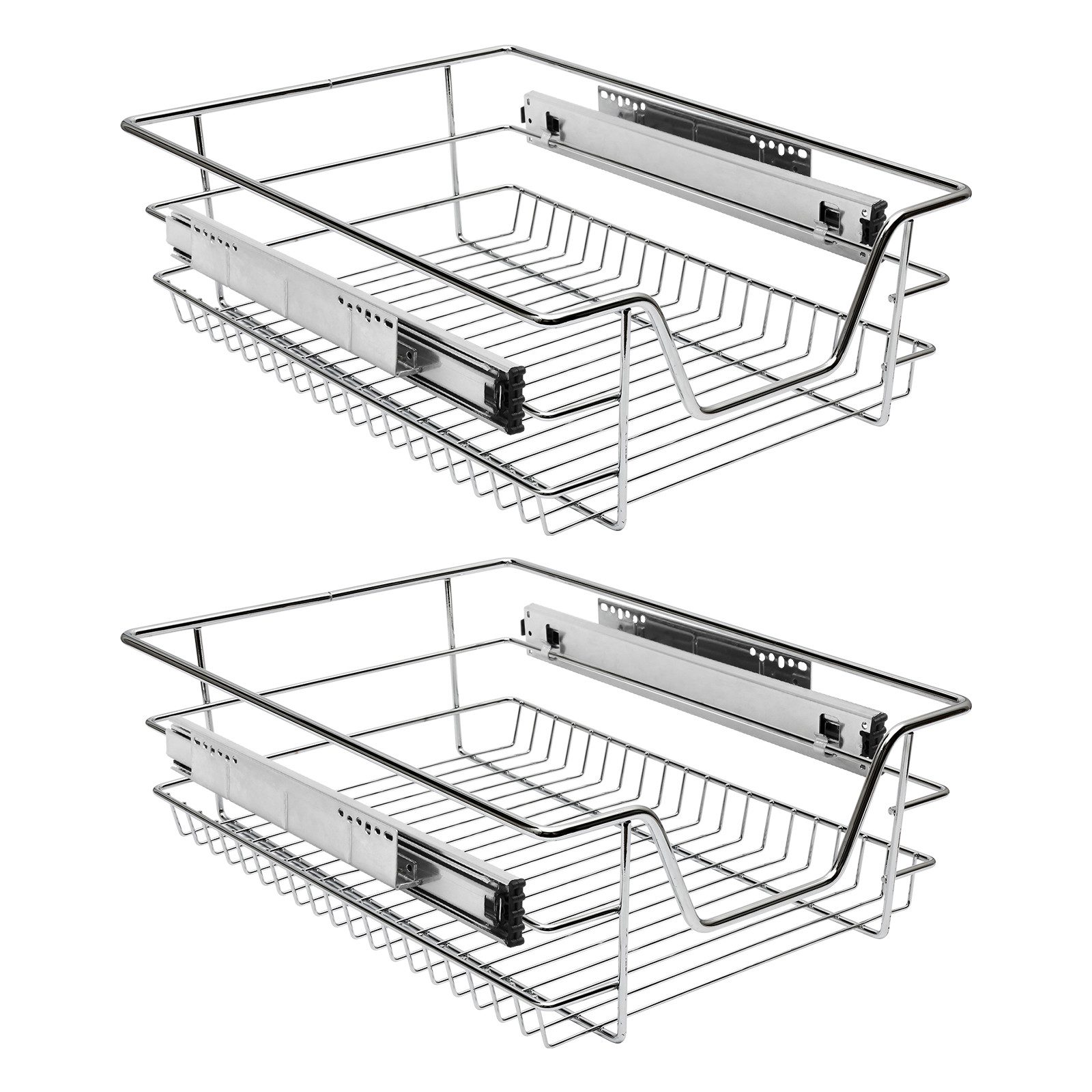Schublade 2x 40cm Küchenschublade Schrankauszug Vollauszug Teleskopschublade