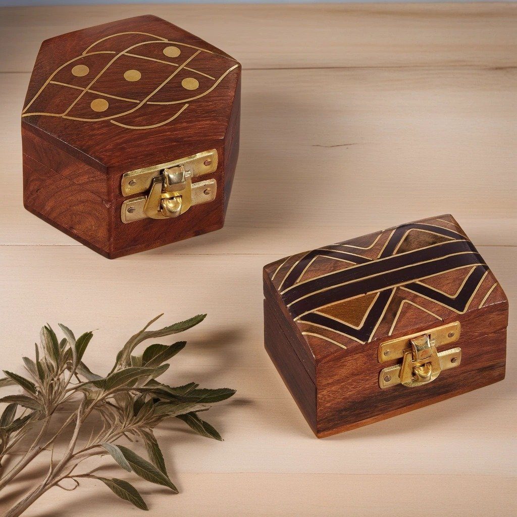 Marrakesch Orient & Mediterran Interior Schmuckkasten 2er Set Schmuckkästch günstig online kaufen
