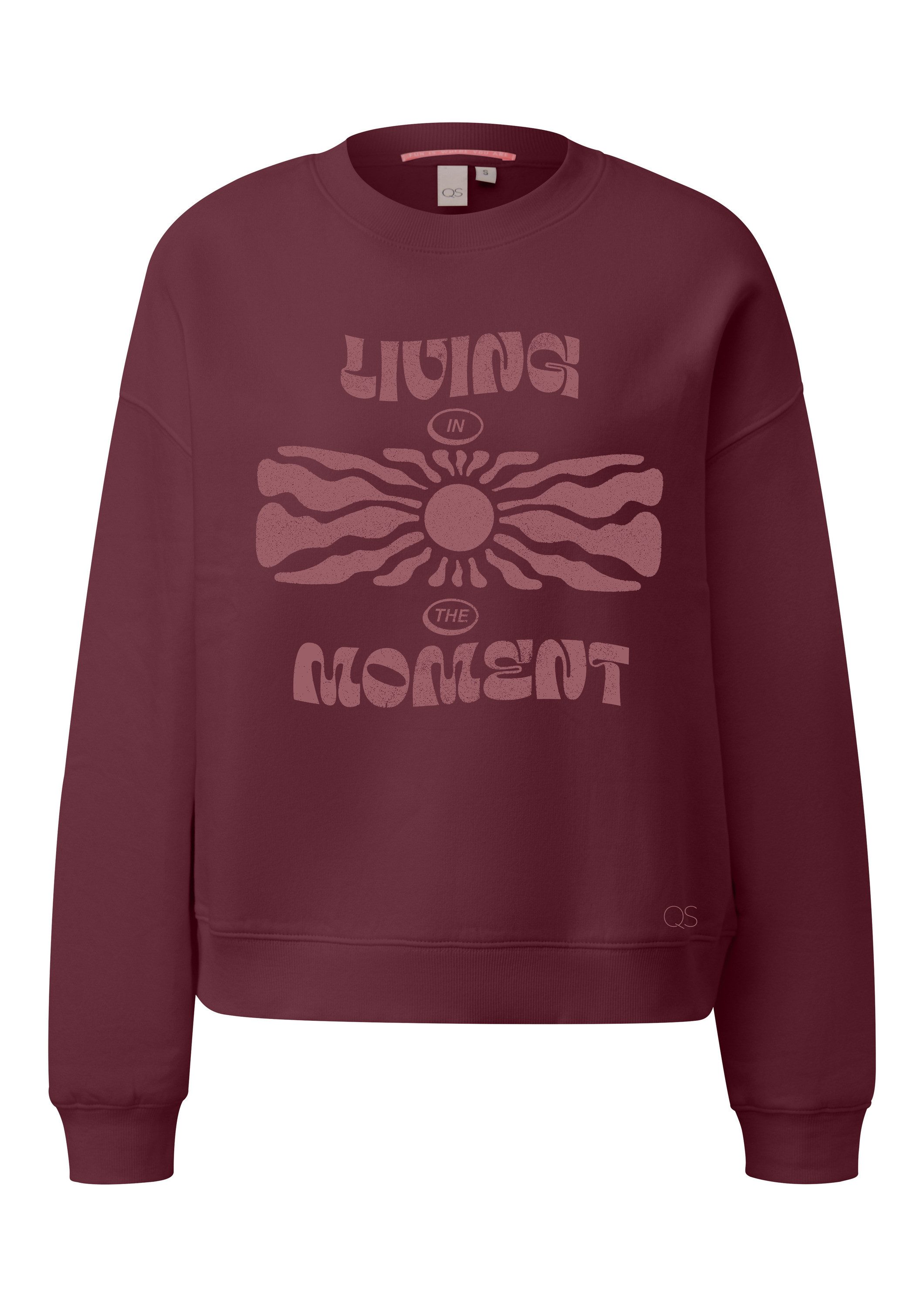QS Sweatshirt Sweatshirt Weiches Sweatshirt mit Print günstig online kaufen