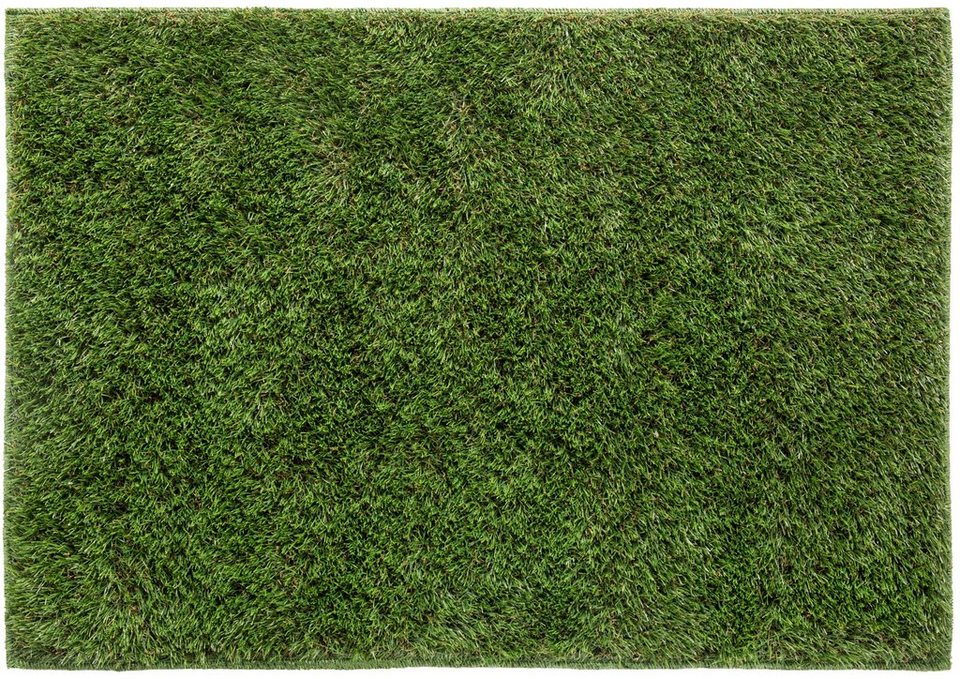 Fußmatte Kuba, Andiamo, rechteckig, Höhe: 23 mm, Kunstrasen, grün,  Schmutzfangmatte, In- und Outdoor geeignet