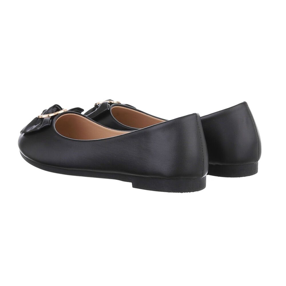 Ital-Design Damen Freizeit Ballerina (85894220) Blockabsatz Klassische Ballerinas in Schwarz