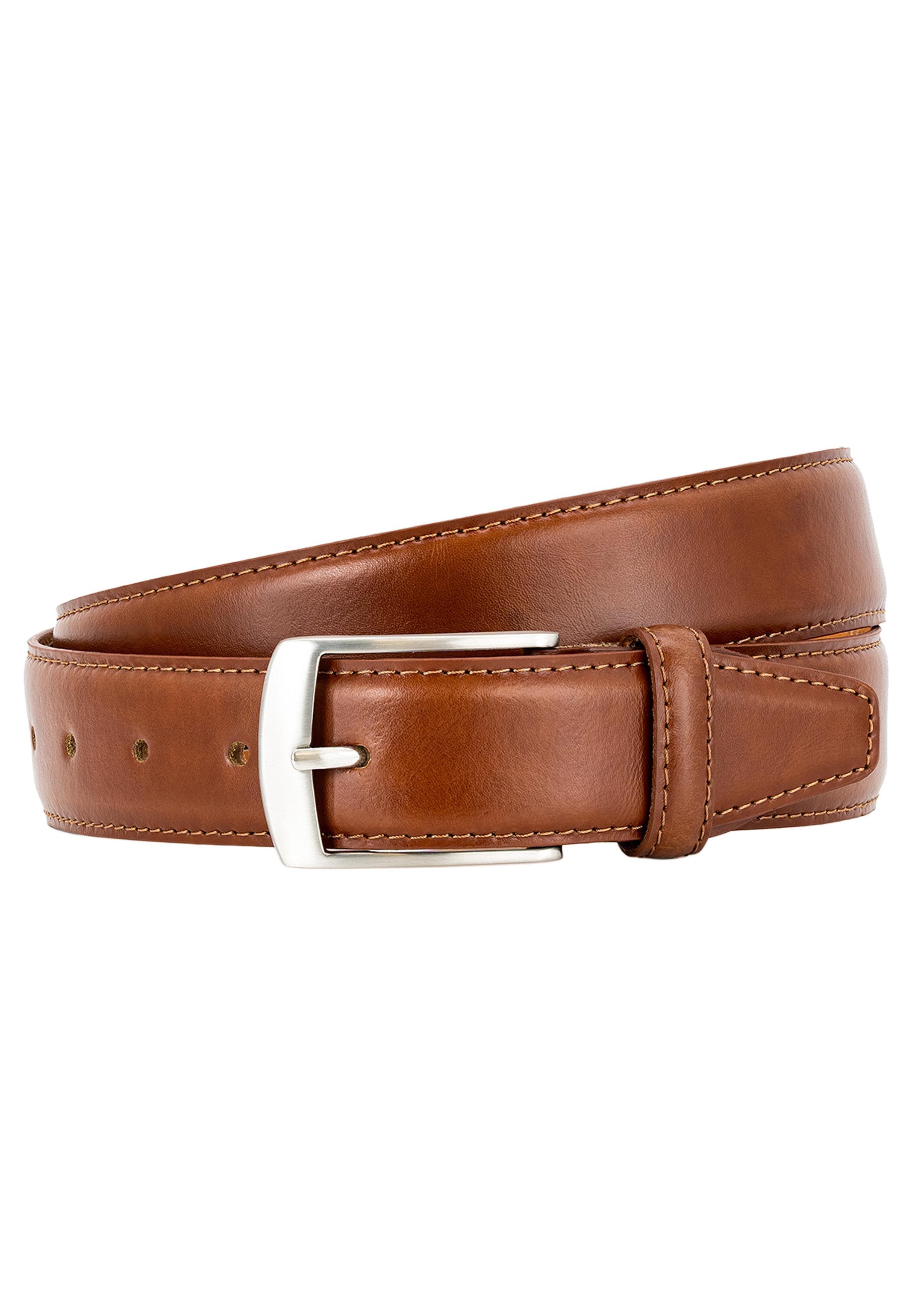 Pierre Cardin Ledergürtel Basic (1-St) Ledergürtel - Hochwertige Verarbeitung, Weiches Leder mit Ziernaht