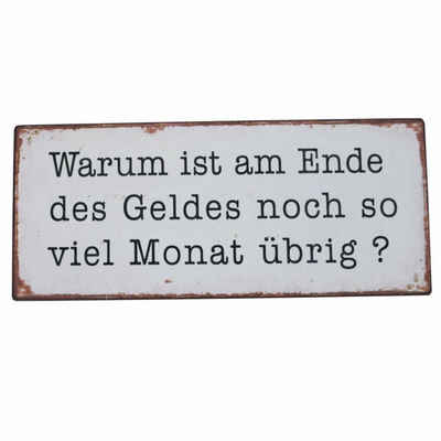 Lafinesse Metallschild LaFinesse - Warum ist am Ende des Geldes noch so viel Monat übrig?, (Stück, 1 St)